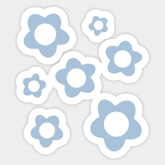 pack flowers aesthetic blue Sticker by maoudraw